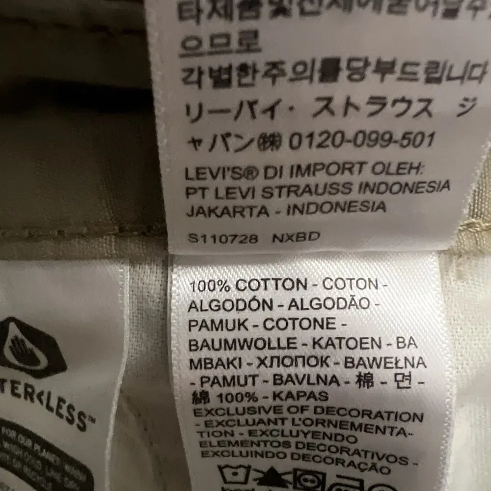 Levi's Strauss Cargo Khaki Tan Shorts Size 36 Men's Rip Stop Longer inseam Y2K - Picture 9 of 11